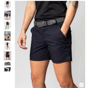 NWT NOVEL / ALPHA FORWARD Hybrid STRETCH NAVY Shorts XL